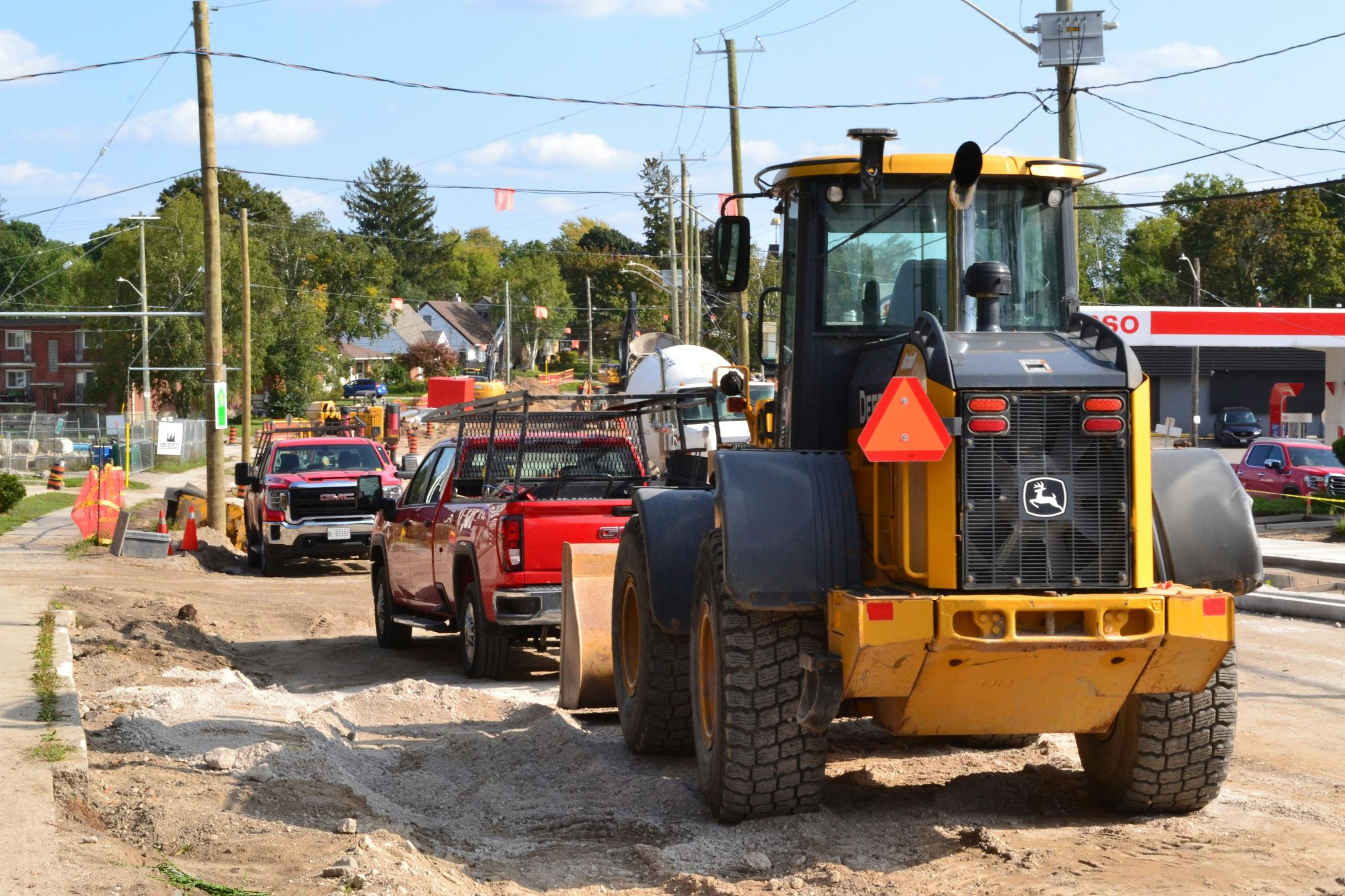 Roadwork, John Deer Tractor