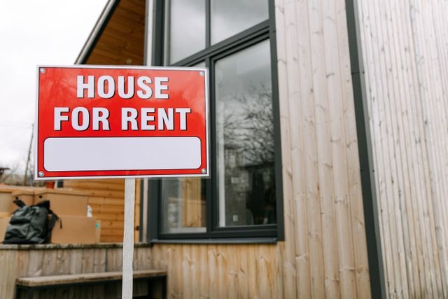 house for rent sign 