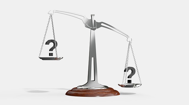 Scales with question marks